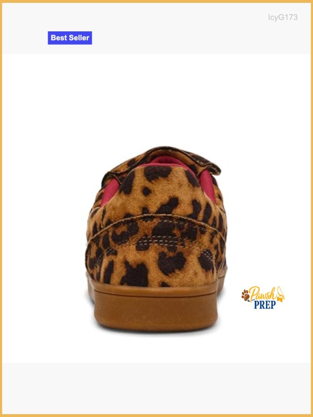 Leopard Print Fashion Sneakers, Lightweight Lace-Up Walking Shoes - Picture 3 of 7